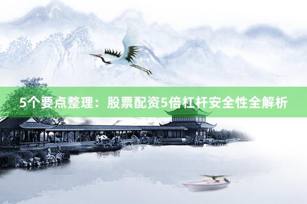 5个要点整理：股票配资5倍杠杆安全性全解析