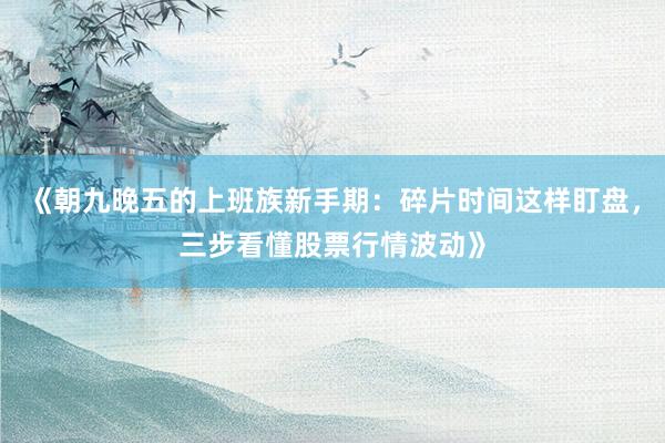 《朝九晚五的上班族新手期:碎片时间这样盯盘,三步看懂股票行情波动》