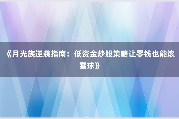《月光族逆袭指南：低资金炒股策略让零钱也能滚雪球》