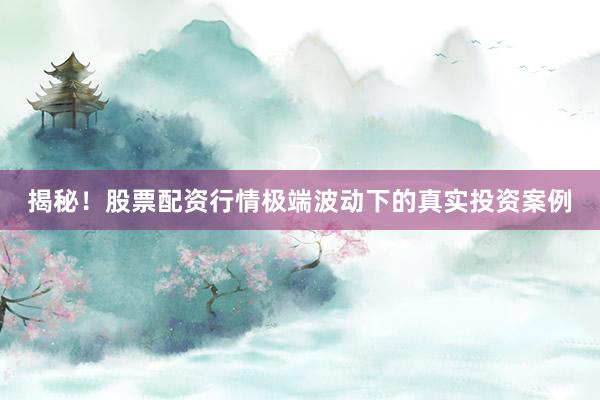 揭秘！股票配资行情极端波动下的真实投资案例